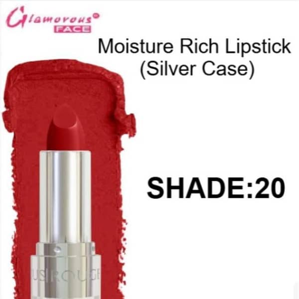 Glamorous Moisture Rich Lipstick in Shade 20 for Hydration and Color