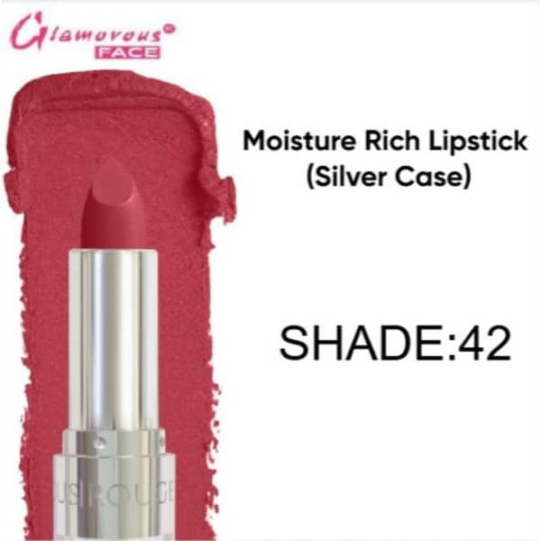 Glamorous Face Moisture Rich Lipstick in Shade 42 for Intense Hydration and Bold Color
