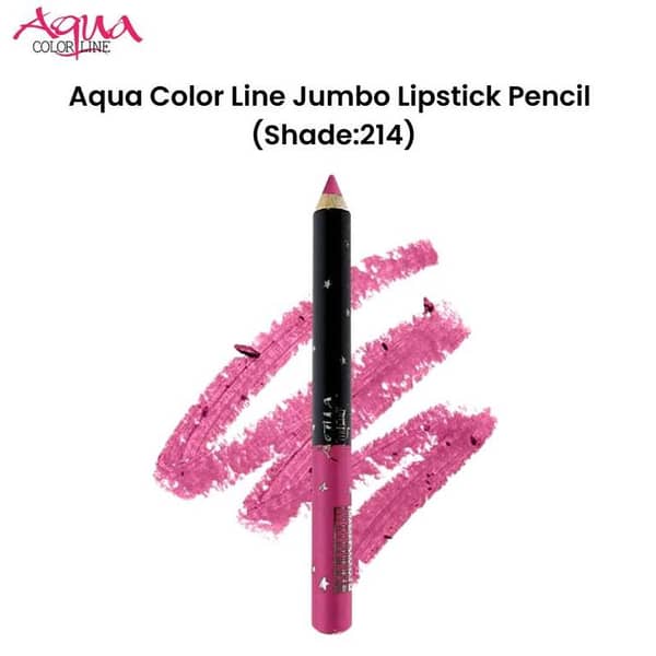 Aqua Color Line Jumbo Lipstick Pencil in Shade 214 for Defined Lips