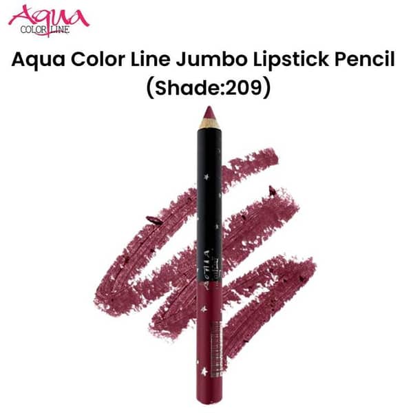 Aqua Color Line Jumbo Lipstick Pencil in Shade 209 for Defined Lips