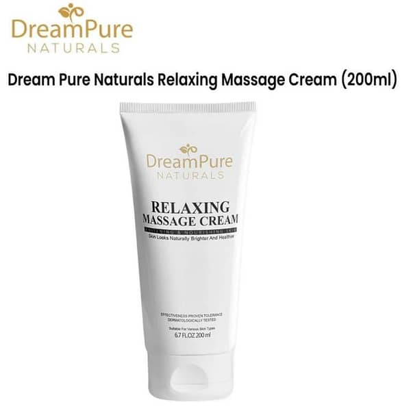 Dream Pure Naturals 200ml Relaxing Massage Cream for Soothing Hydration and Relaxation