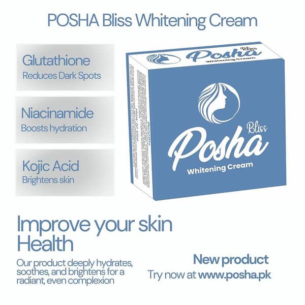 POSHA Bliss Whitening Cream – Hydrate and Brighten Your Skin Tone