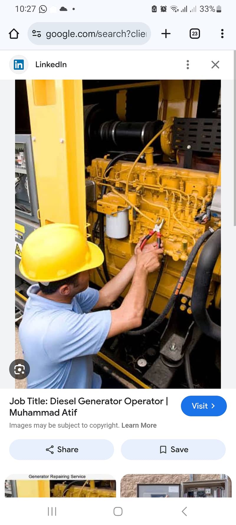 Generator Operator required 0