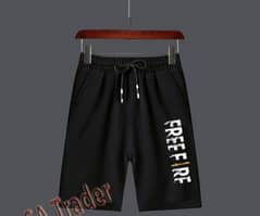 1piece stitched cotton jersey graphic shorts