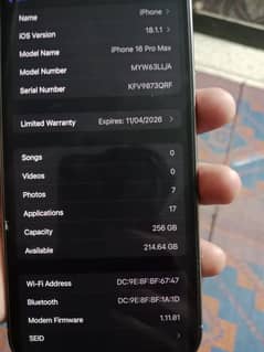 iphone 16 promax 256gb non pta jv natural tatinum colour