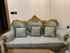 3 seater sofa set with 3 tables 1 large 2 small