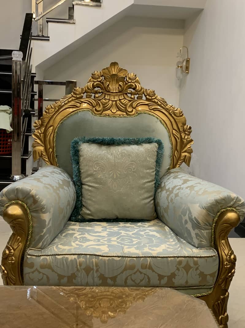 3 seater sofa set with 3 tables 1 large 2 small 1