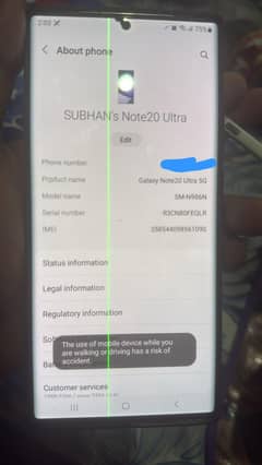 Samsung note 20 ultra penal with ring for sale