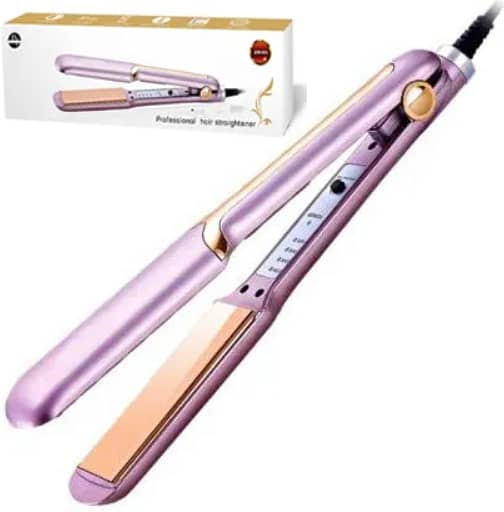 Pricetag Hair Straightener with Adjustable Temperature Settings and Tourmaline Ceramic Heating Plate for Smooth Hair