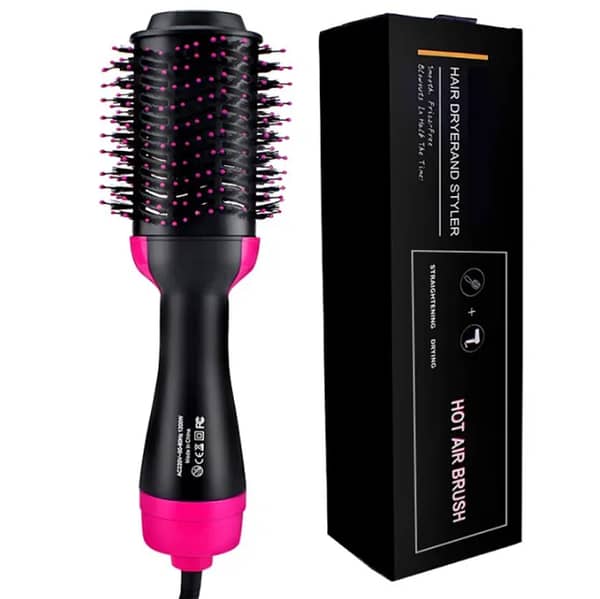 Original Ionic Hair Blow Dryer Brush & Volumizer: Professional One-Step Hot Air Styling Tool with Titanium Barrel