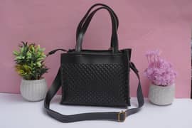 womens pu leather textured hand bag