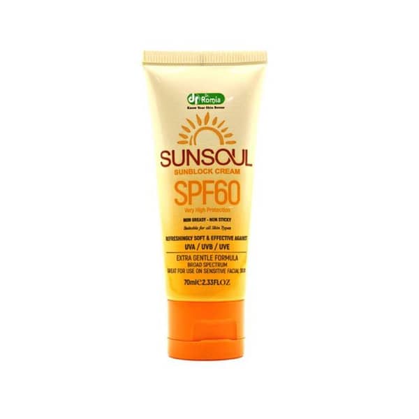 Dr. Romia Sunsoul Sunblock Cream - SPF 60 Protection - 70ml