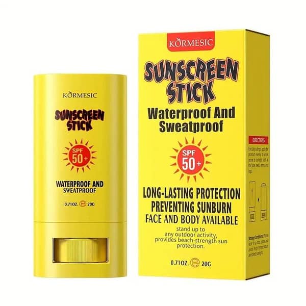 Kormesic SPF 50+ Sunscreen Stick - 20g, Waterproof and Sweatproof for All Skin Types