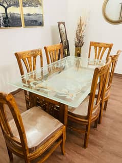 premium quality dine-in table with 6 chair complete set