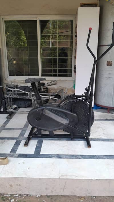 Elliptical cycle exercise machine treadmill runner gym air bike