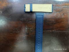 Original Tommy Hilfiger 22 mm High quality Thick Blue Grain Leather