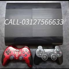 PS3 SUPER SLIM 500GB WITH 25 GAMES AND CONTROLLER CALL-03127566633