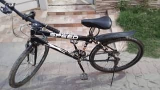 Gears wali bicycle, black color, 9/10 condition