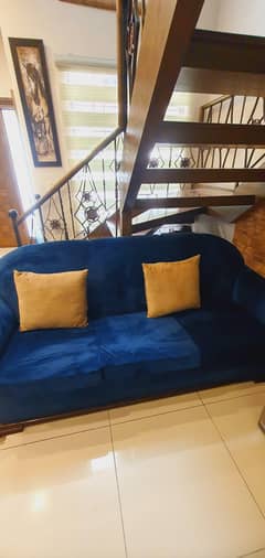 5seater velvet sofa