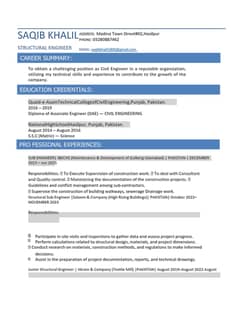 Site Supervisor /site Engineer