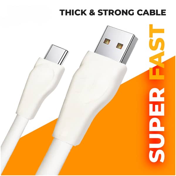 6A Type C Fast Charging Cable - 120W USB Cable for Android Devices - High-Speed Data Transfer - Compatible with All Type C Devices