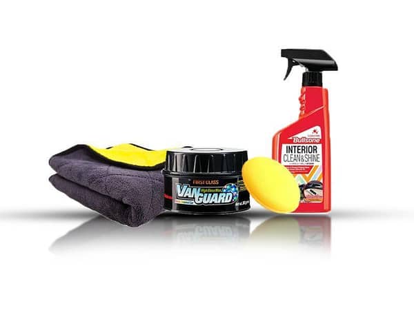 4-in-1 Car Detailing Kit: Body Polish, Dashboard Polish, Microfiber Towel, and Applicator
