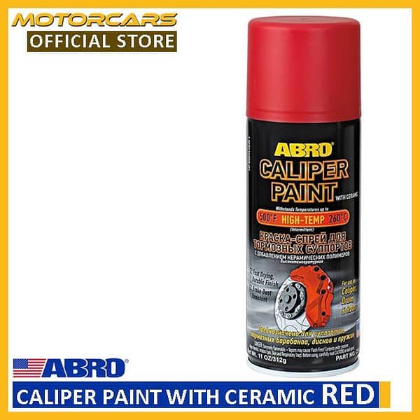 Abro Ceramic Caliper Paint in Red - Made in USA for Automotive Use