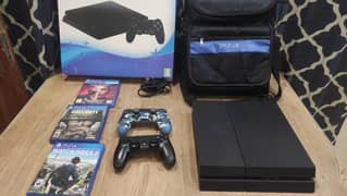PS4 with 2 controllers, Tekken 7, Watch Dogs 2, Call of Duty WW2