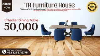 Restaurant furniture - 6 seater dining table - dining table with chair
