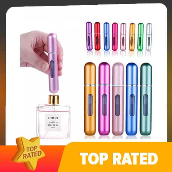 Refillable Mini Perfume Spray Bottle - Portable Atomizer for Scents, Empty Cosmetic Container with Pump