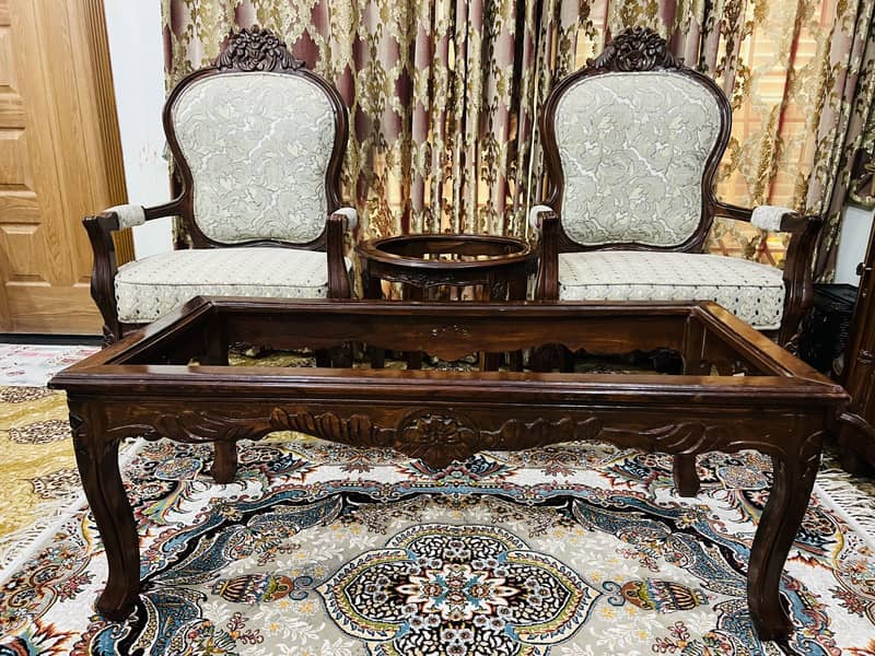 Pure Chinioti Chairs Sets with 2 tables 1