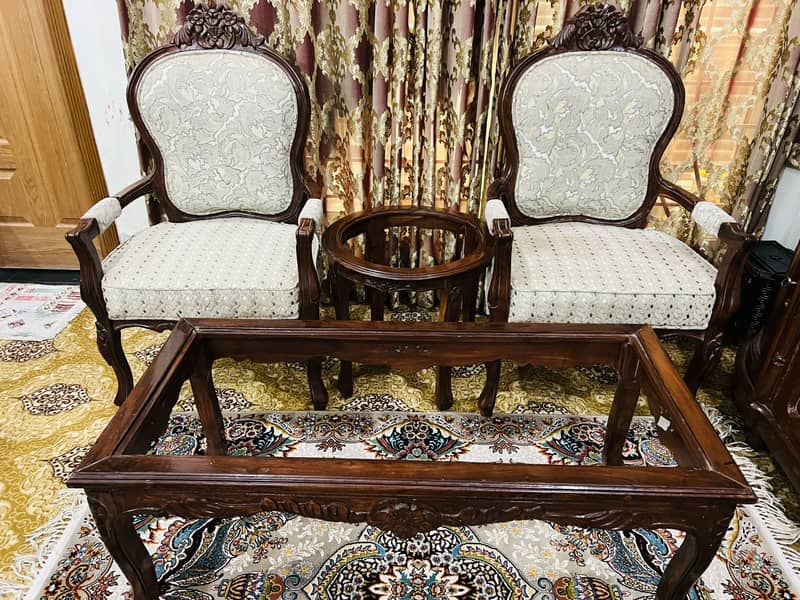 Pure Chinioti Chairs Sets with 2 tables 2