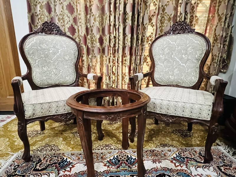 Pure Chinioti Chairs Sets with 2 tables 3