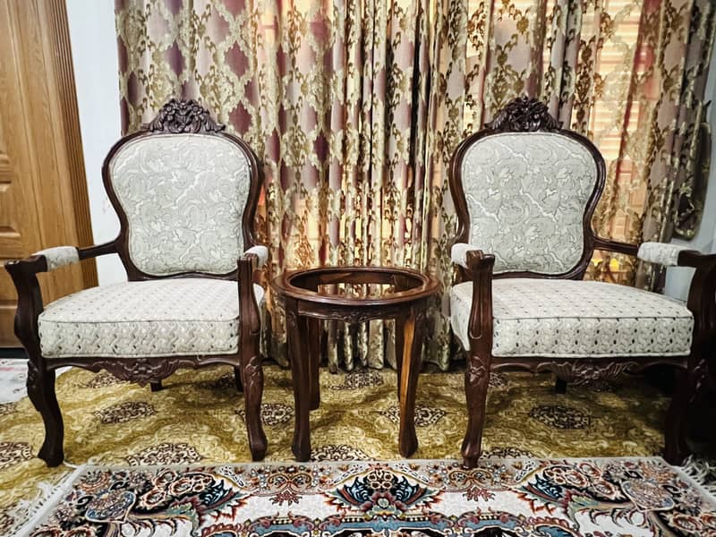 Pure Chinioti Chairs Sets with 2 tables 4