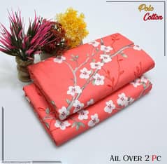 2 PCS Women's Unstitched suit