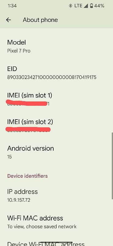 Google pixel 7 pro with OLED display 1