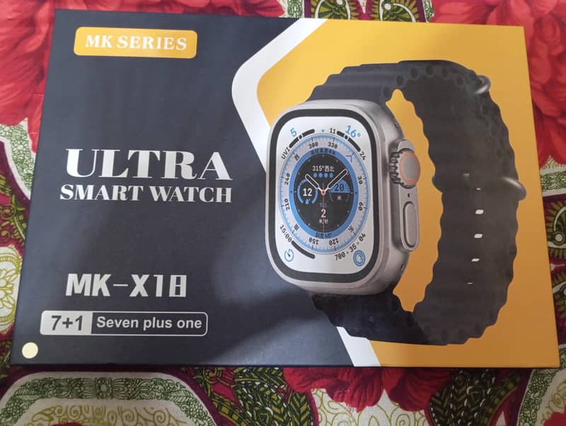 ultra smart watch 10 by 10 condition 1 week use 7 strap 0