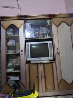 deco not wooden divider plus T. V  space