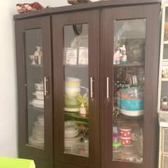 Wooden crockery showcase