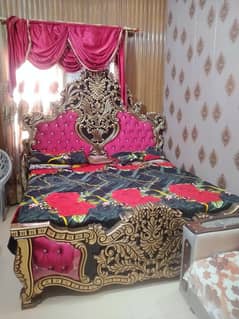 wooden bed