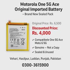 Motorola One 5G Ace Original Imported Battery – Sealed Pack
