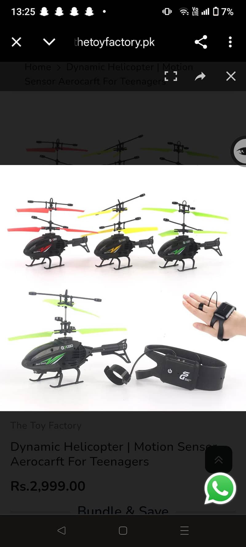 flying helicopter watch TOY WITH  HAND REMOTE flyiFlyin 1