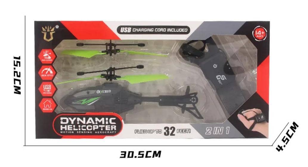 flying helicopter watch TOY WITH  HAND REMOTE flyiFlyin 2