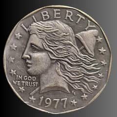 1977 Frank Gasparro's designed Liberty One Doller USA Rare & Old Coin