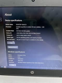 HP Elitebook Core I5 6th gen