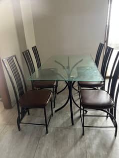 dinning table with 6 chairs