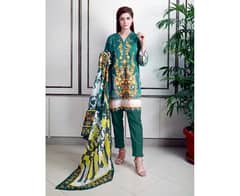 Eminent Digital Printed 3 Pcs Un-Stitched Suit