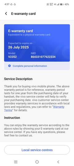 vivo y28 ram8+8 rom 128