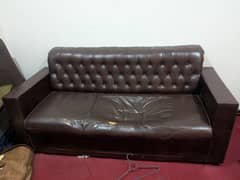 3+1+1 Brown Sofa Set – Slightly Used | Best Deal
