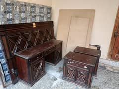 King Size Bed with Mattress and Dressing table